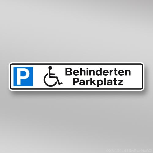 Parkplatzschild 52x11cm Behindertenparkplatz P01.006